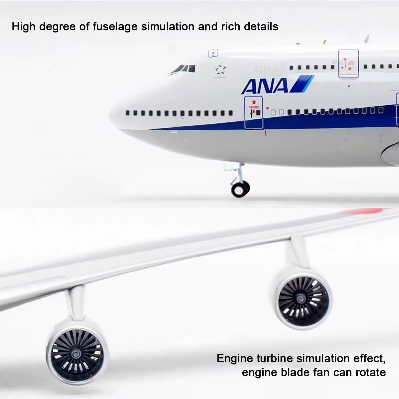 Amazon.co.jp: 18.5インチ 1:150スケール 飛行機模型 ANA B747-400