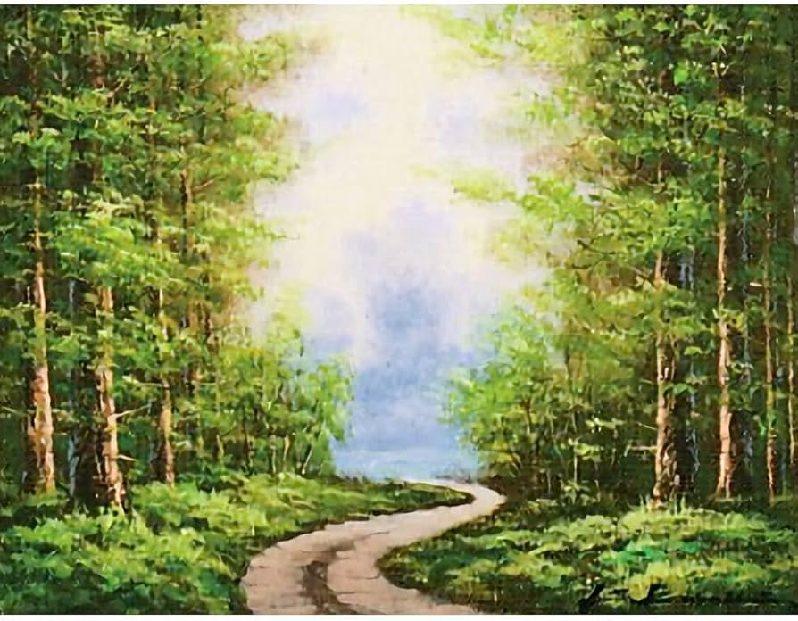 Amazon.co.jp: 黒木啓 光陰 F6号 受注制作 油彩画 油絵 風景画 新緑