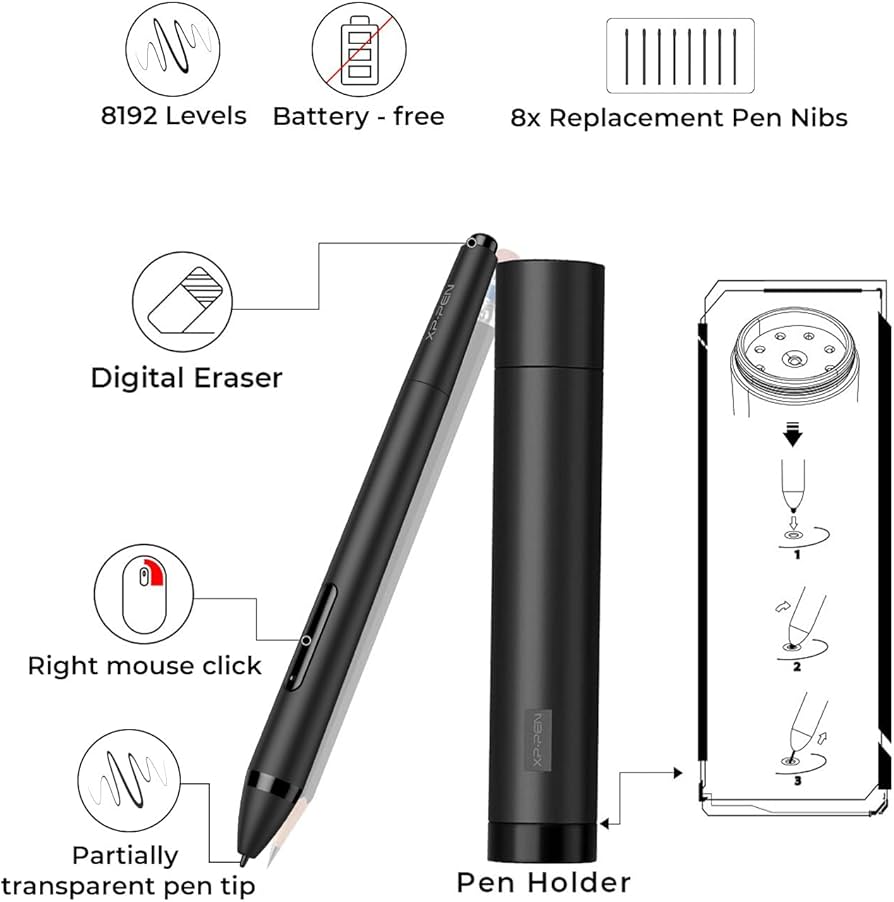 Amazon.com: XP-PEN Artist12 11.6 Inch FHD Drawing Monitor Pen