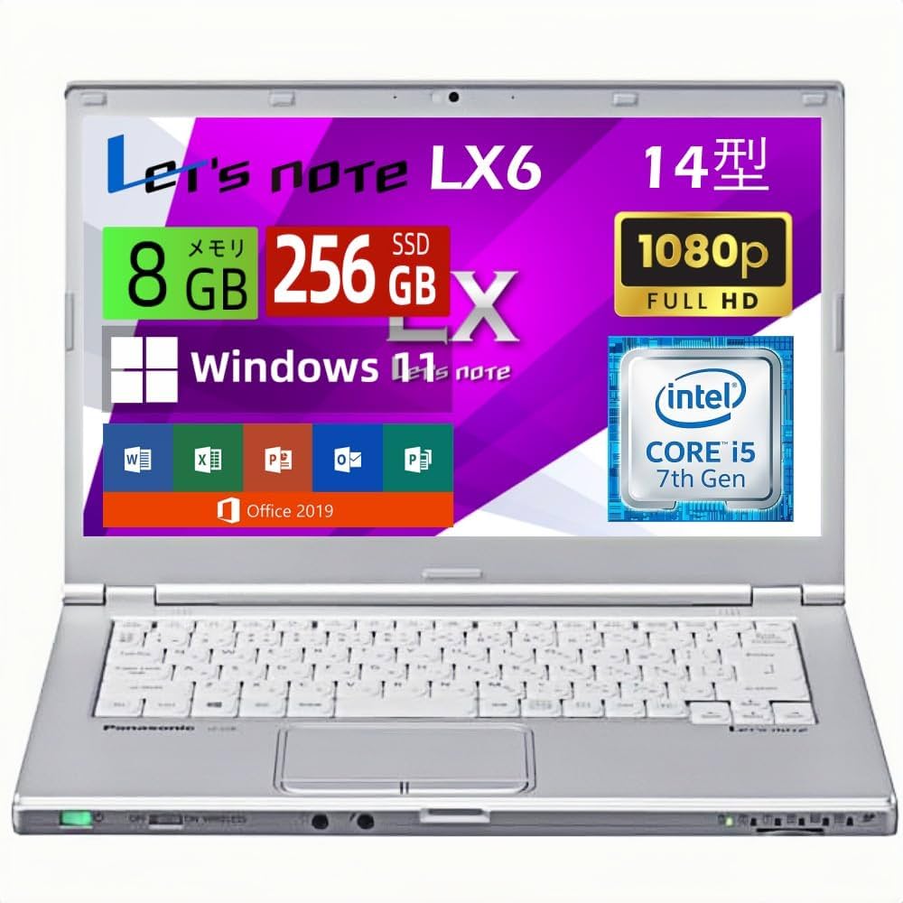 Amazon.co.jp: Panasonic Let's Note CF-LX6 Laptop, 14-inch FHD