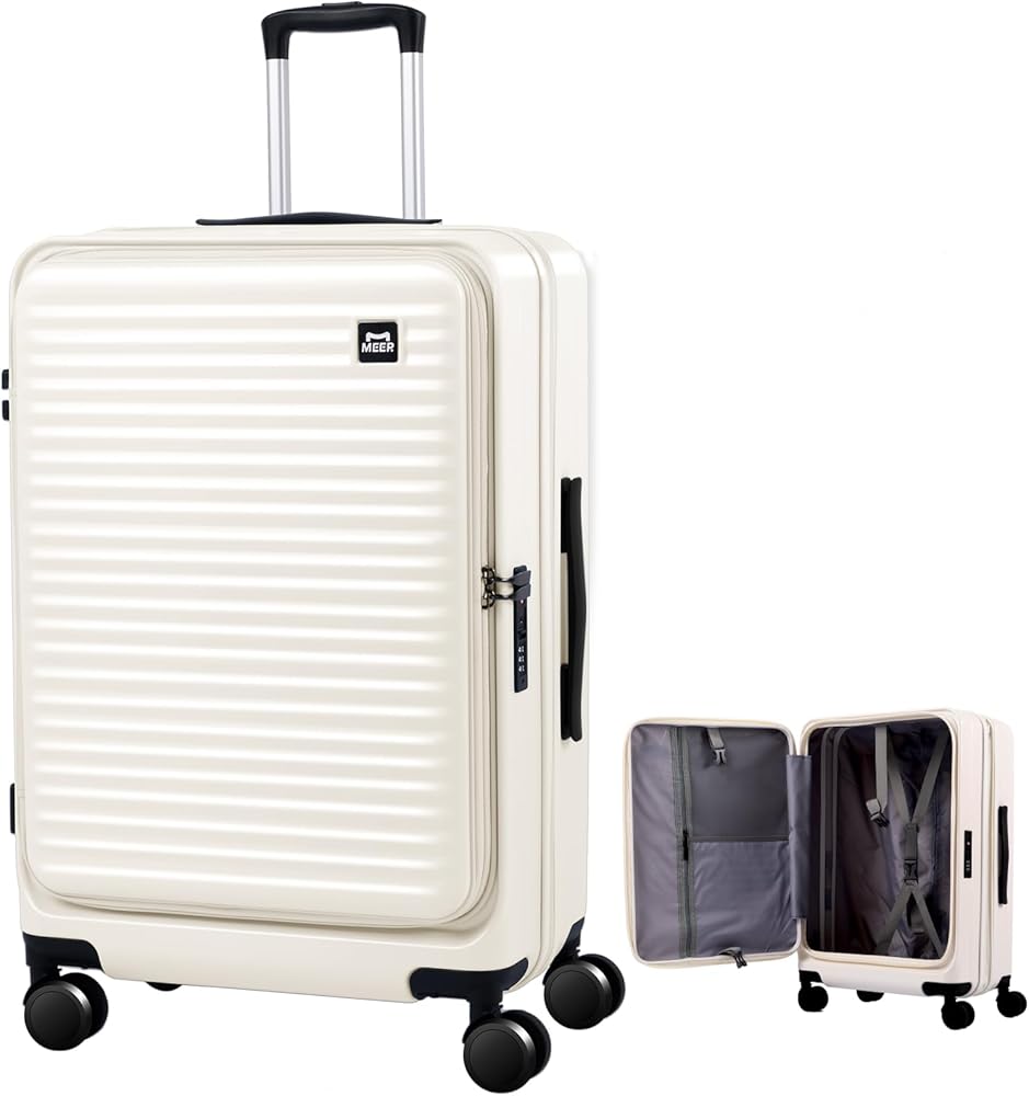 Amazon.co.jp: [meer] スーツケース 片開き＋フロントオープン