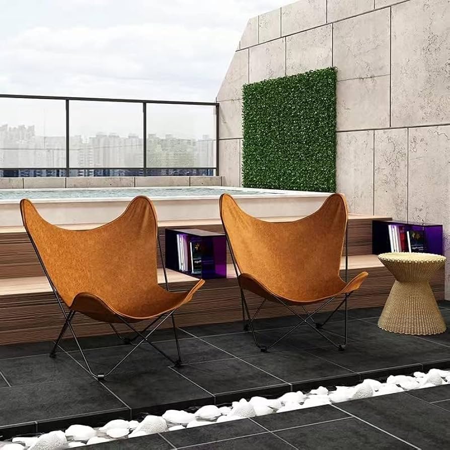 Amazon｜レザーバタフライレザーリビングルームチェア - バタフライ