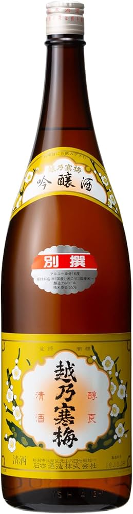 Amazon.co.jp: 越乃寒梅 吟醸 別撰 1800ml : 食品・飲料・お酒