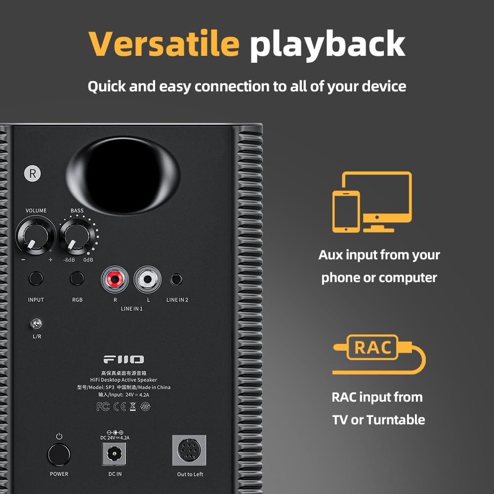Amazon.co.jp: FIIO SP3 ハイファイアクティブデスクトップスピーカー