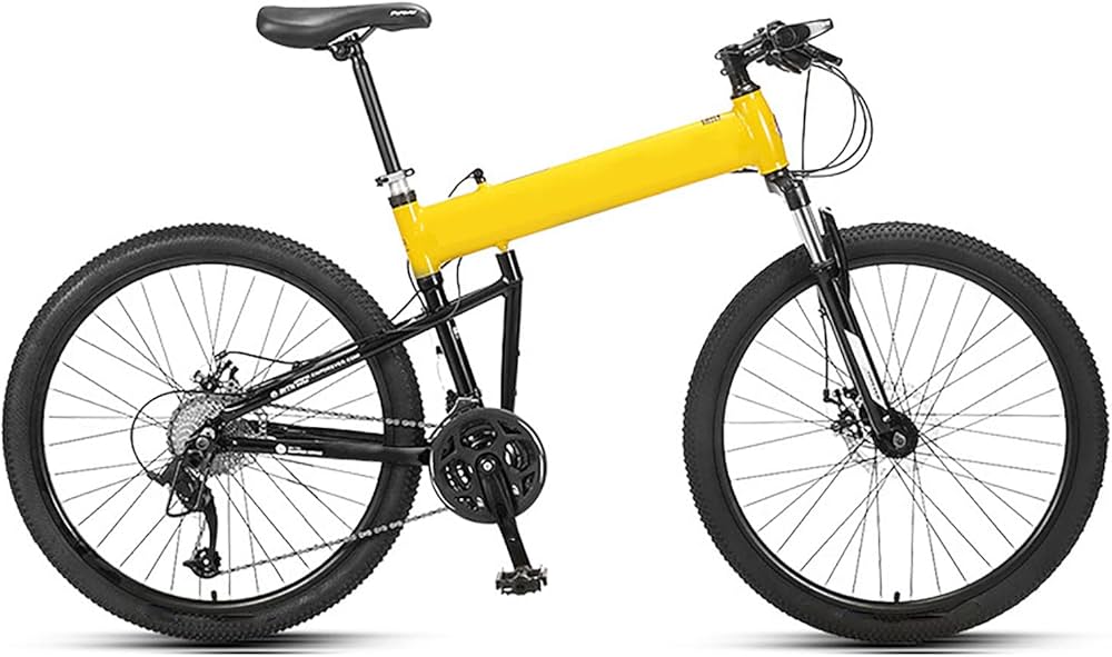 Amazon | 折りたたみマウンテンバイク、26インチ27スピードアルミ合金