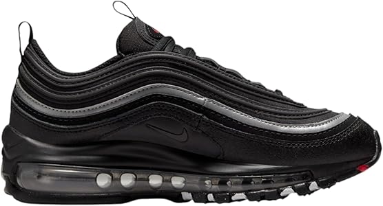 Amazon.com | Nike Youth Air Max 97 921522 028 Black Silver Red (GS