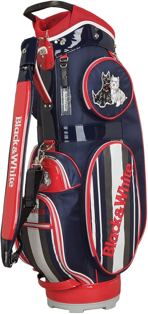 Amazon | キャディバッグ メンズ レディース ブラック＆ホワイト