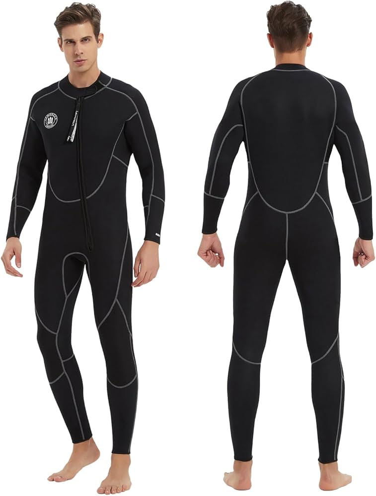Amazon.com: Lemorecn Wetsuits Mens Front Zip Neoprene 3mm Full