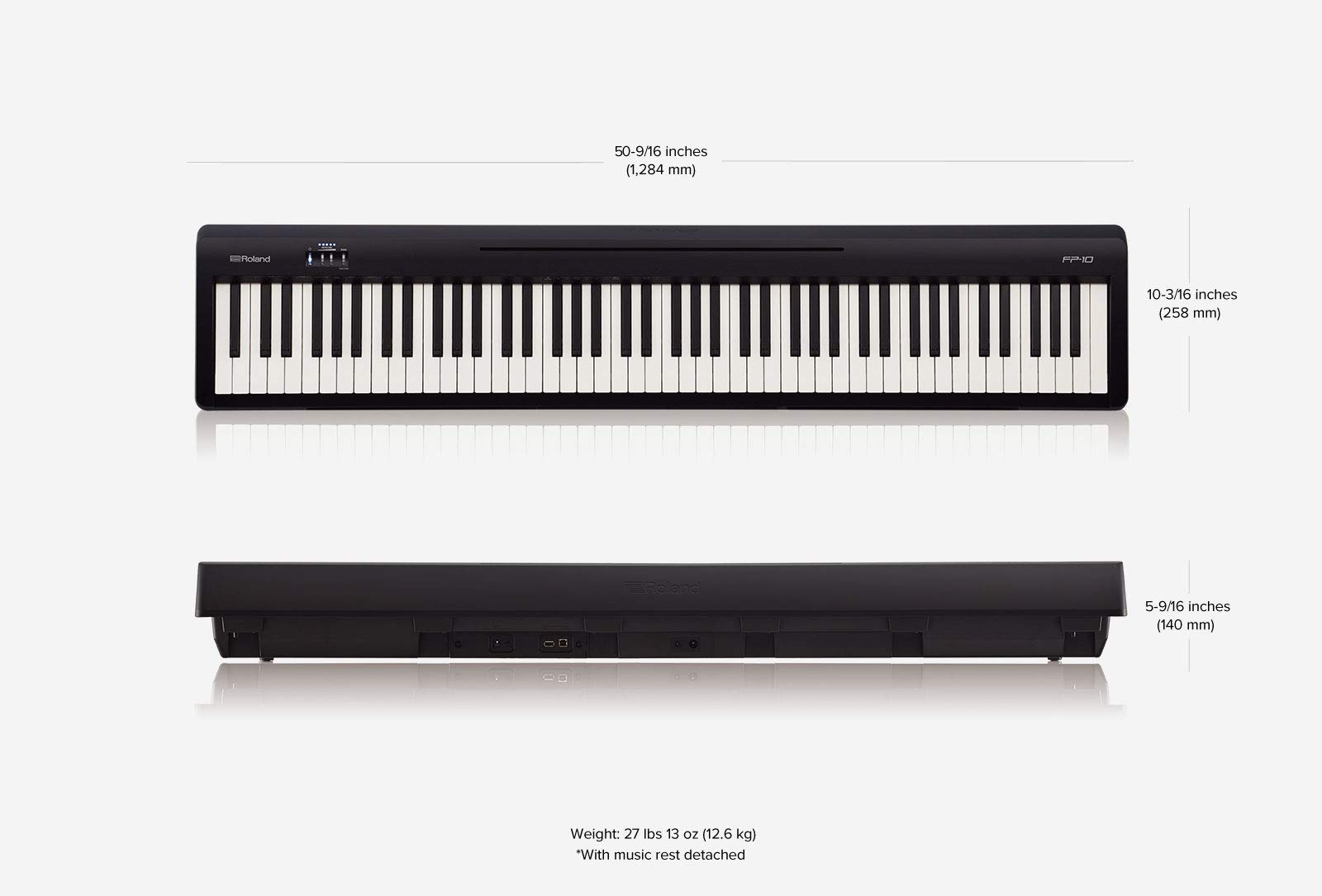Amazon.co.jp: Roland FP-10-BK Electronic Portable Piano : Musical