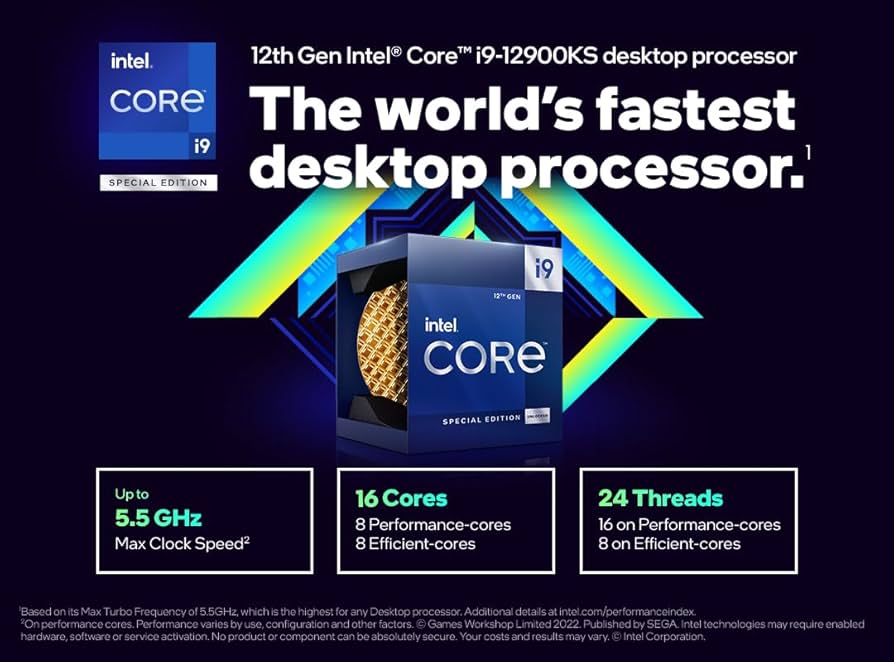 Intel Core i9 (12th Gen) i9-12900KS Gaming Desktop Processor with