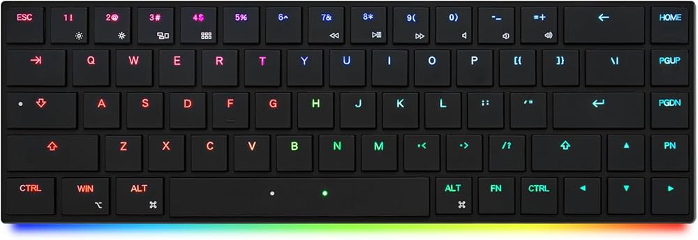 Amazon | Mistel ミステル AIRONE キーボード 有線 英語US配列 68キー
