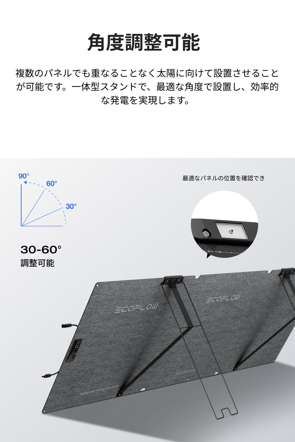 Amazon | EcoFlow 160W ソーラーパネル 片面ソーラーパネルGen2 N型