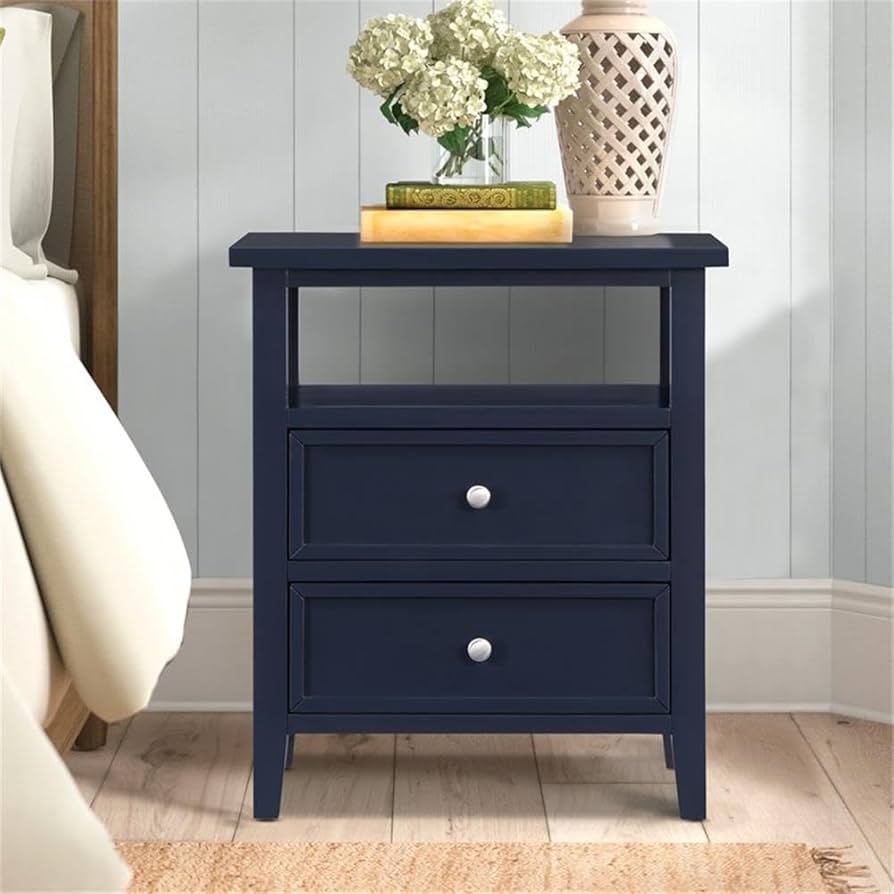 Amazon.com: Comfort Pointe Walker Midnight Blue Wood 2-Drawer
