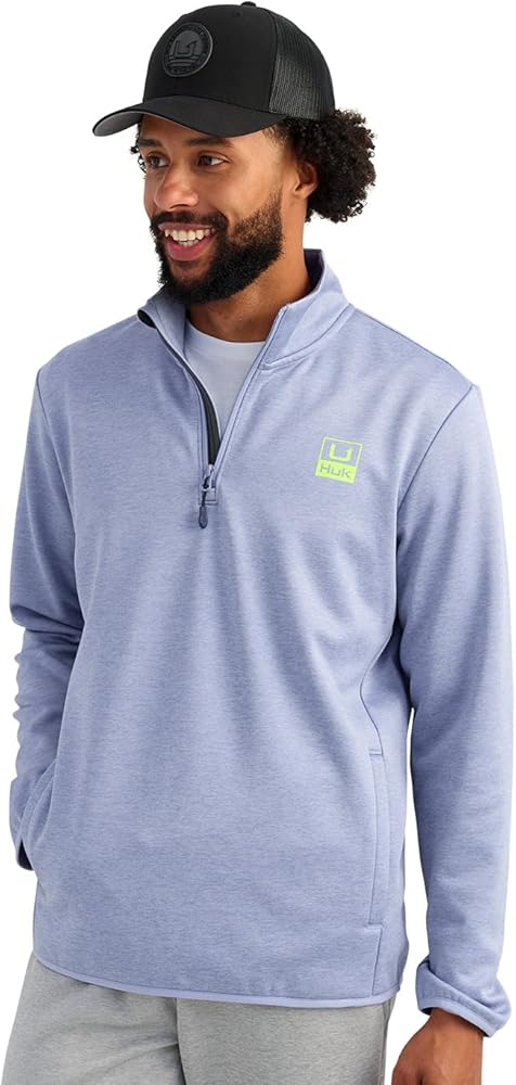 HUK Mens Men's Coldfront+ 1/4 Zip, Performance Fishing Jacket