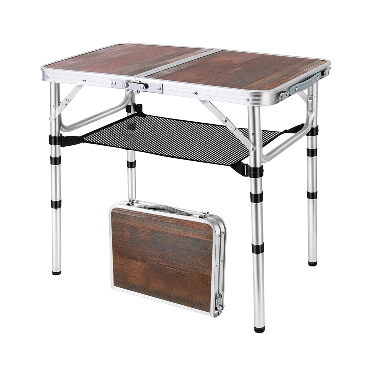Amazon.com : YihuiKo Small Folding Table, 3 Adjustable Heights