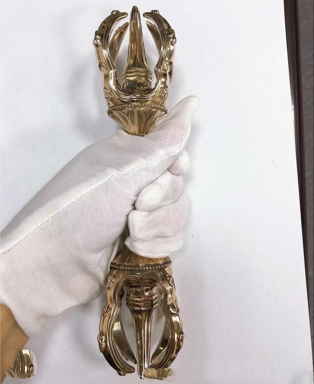 Amazon｜五鈷杵 密教法具 金剛杵 長さ23cm 法具 仏具 神具 真鍮