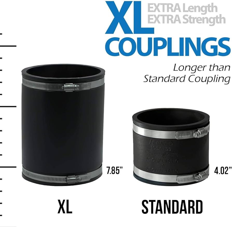 Amazon.com: Fernco XL 1056-552 Extra Long 5” Flexible Pipe