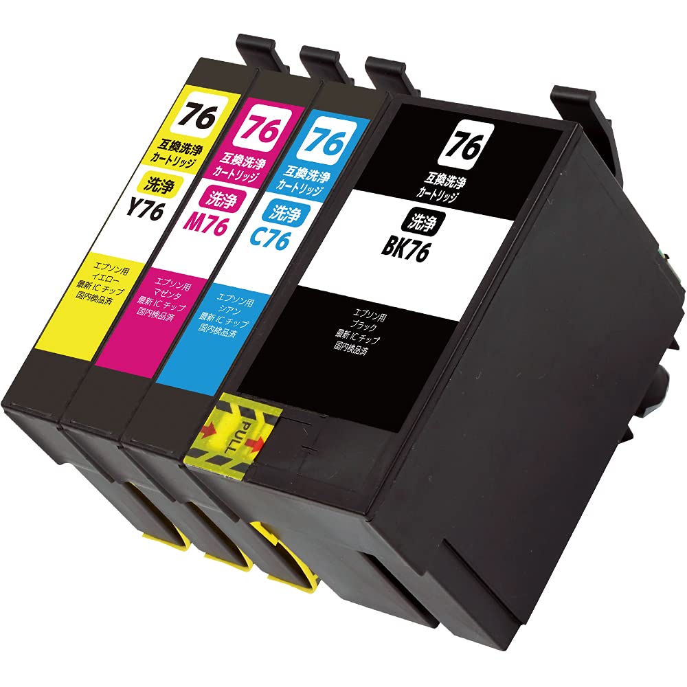Amazon.co.jp: EPSON エプソン IC4CL76 (BK/C/M/Y)【強力洗浄