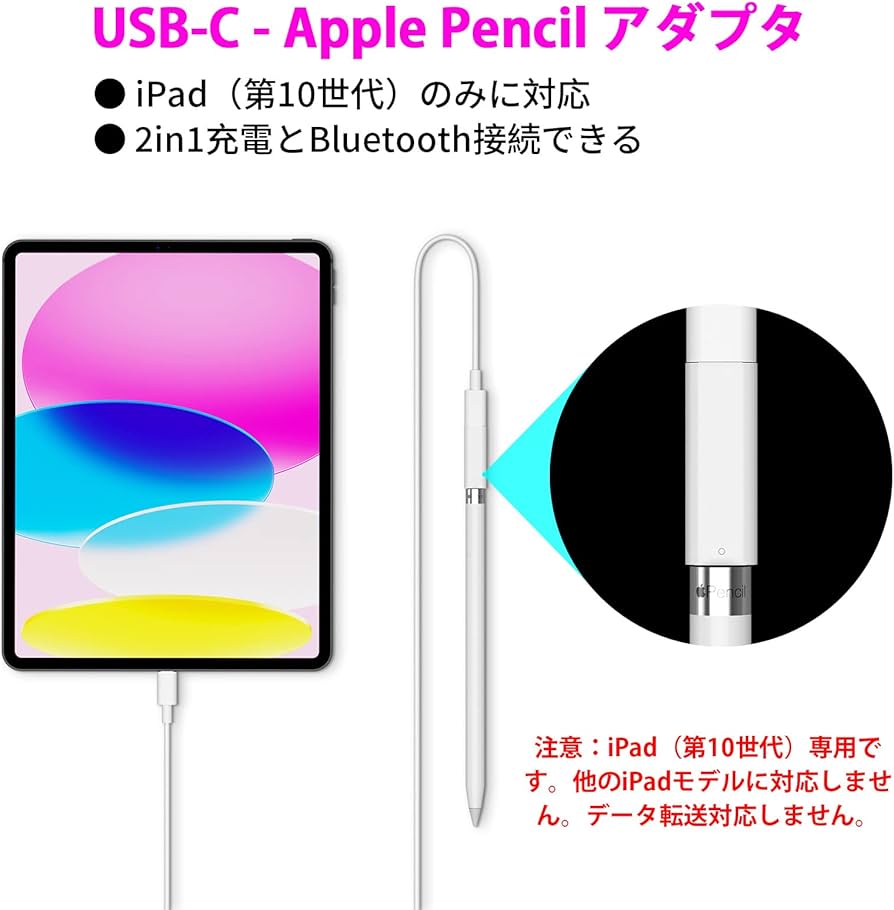 Amazon.co.jp: MACLE USB-C - 対応Apple Pencilアダプタ iPad第10世代