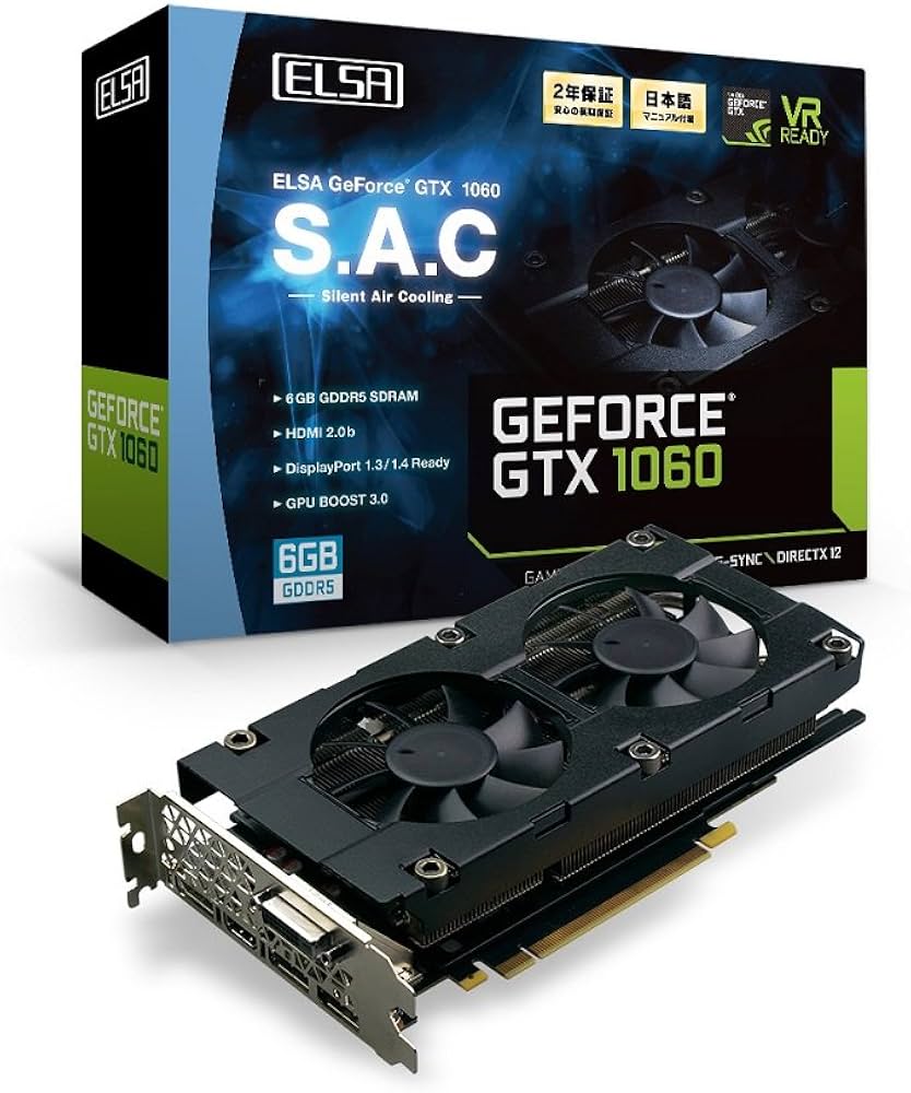 Amazon | ELSA GeForce GTX 1060 6GB S.A.C グラフィックスボード