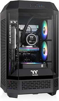Amazon | Thermaltake The Tower 250 Black 3面強化ガラスパネル採用