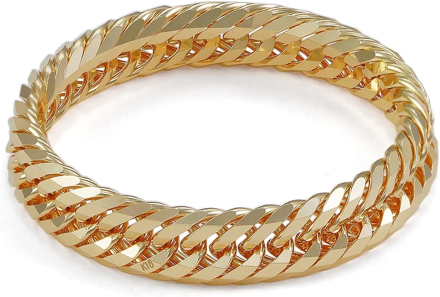 Amazon | [スペランツァ] K18 18金 喜平 リング 12面トリプル 8号 4.3