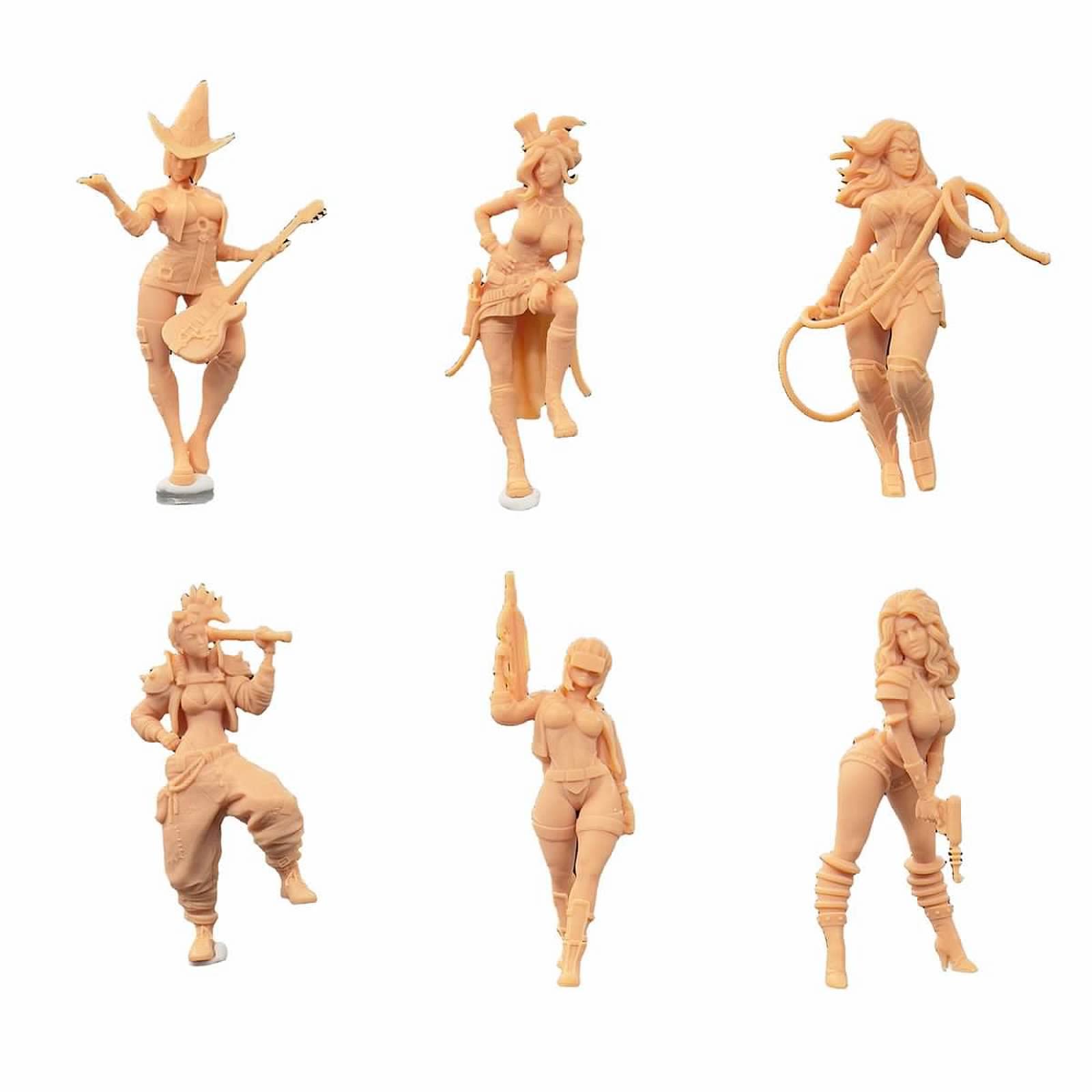 Amazon.co.jp: ZEDACAKAI 6個 1/35 フィギュア魔法少女低音女性