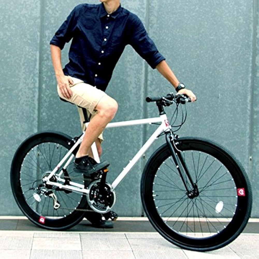 Amazon | クロスバイク 700c（約28インチ）/ホワイト(白) シマノ21段