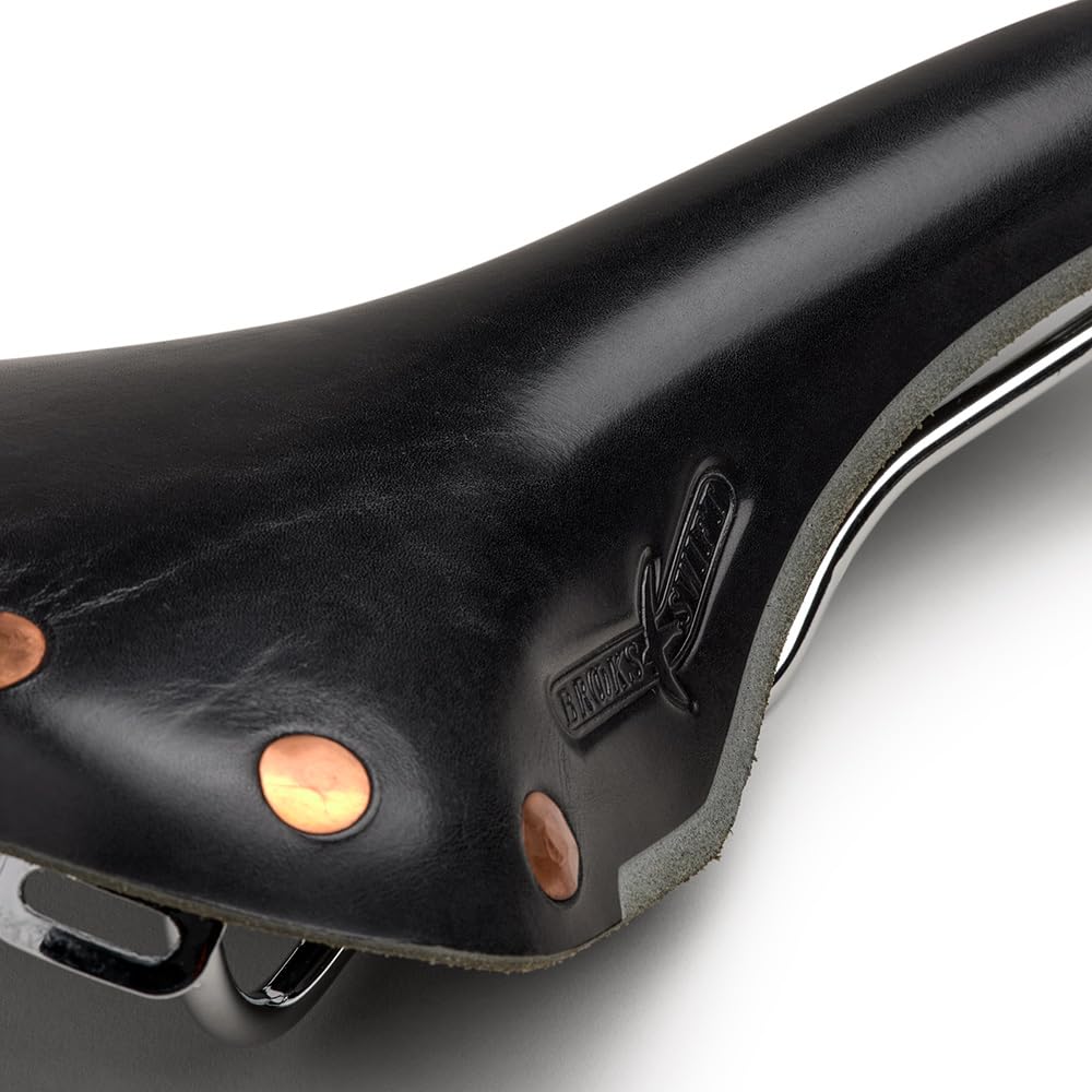 Amazon | BROOKS レザーサドル 細身で美しいクロムメッキレールの