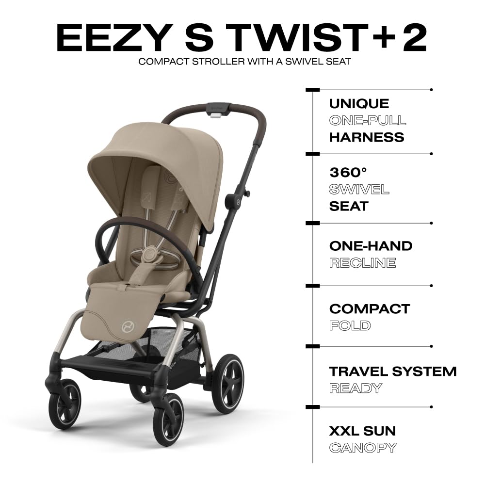 Amazon.com : CYBEX Eezy S Twist +2 V2 Baby Stroller with 360