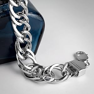 Amazon | [新宿銀の蔵] 極太 軽量 ダブル 喜平 チェーン シルバー925