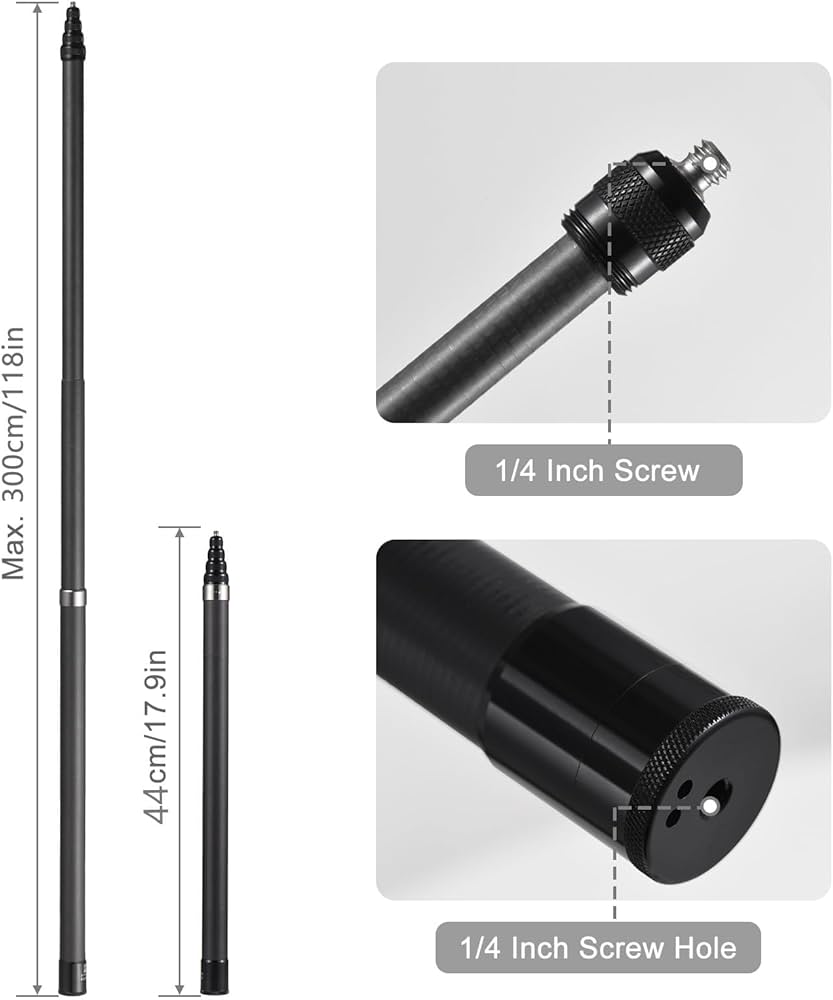 Amazon | 超長い 3m自撮り棒 Insta360に対応 見えない自撮り棒 長さ