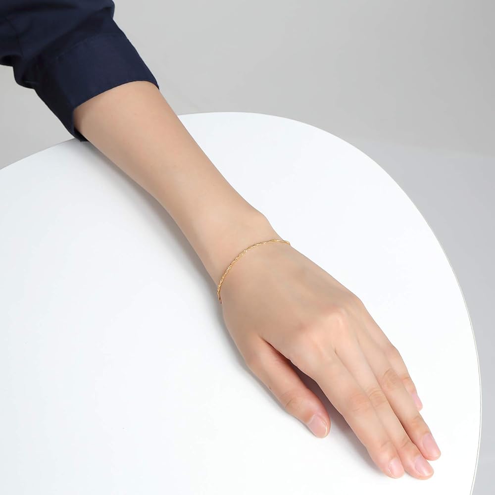 Amazon.co.jp: Speranza K18 18K Gold Screw Bracelet, 7.1 inches (18