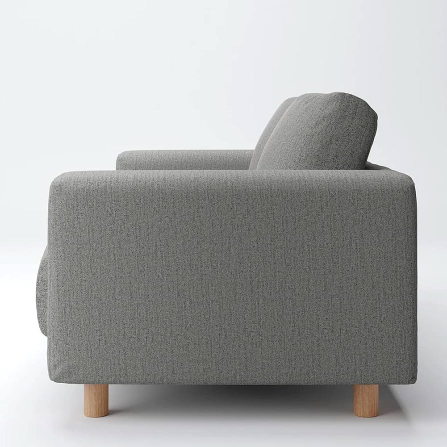 Amazon｜無印良品 カバー 杢グレー 綿帆布 ソファ本体 2シーター