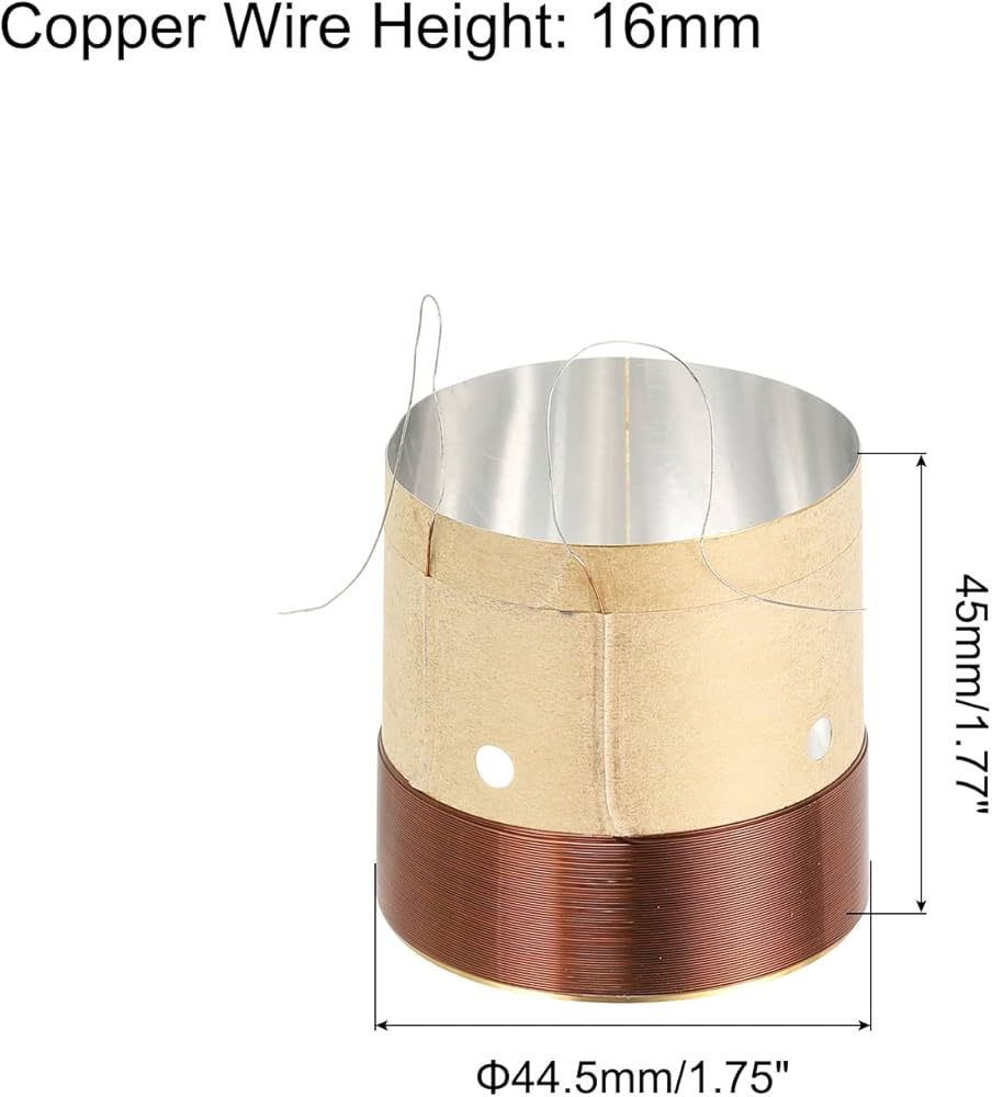 Amazon.co.jp: PATIKIL ウーファーボイスコイル 44.5x16 mm 2層 丸銅線