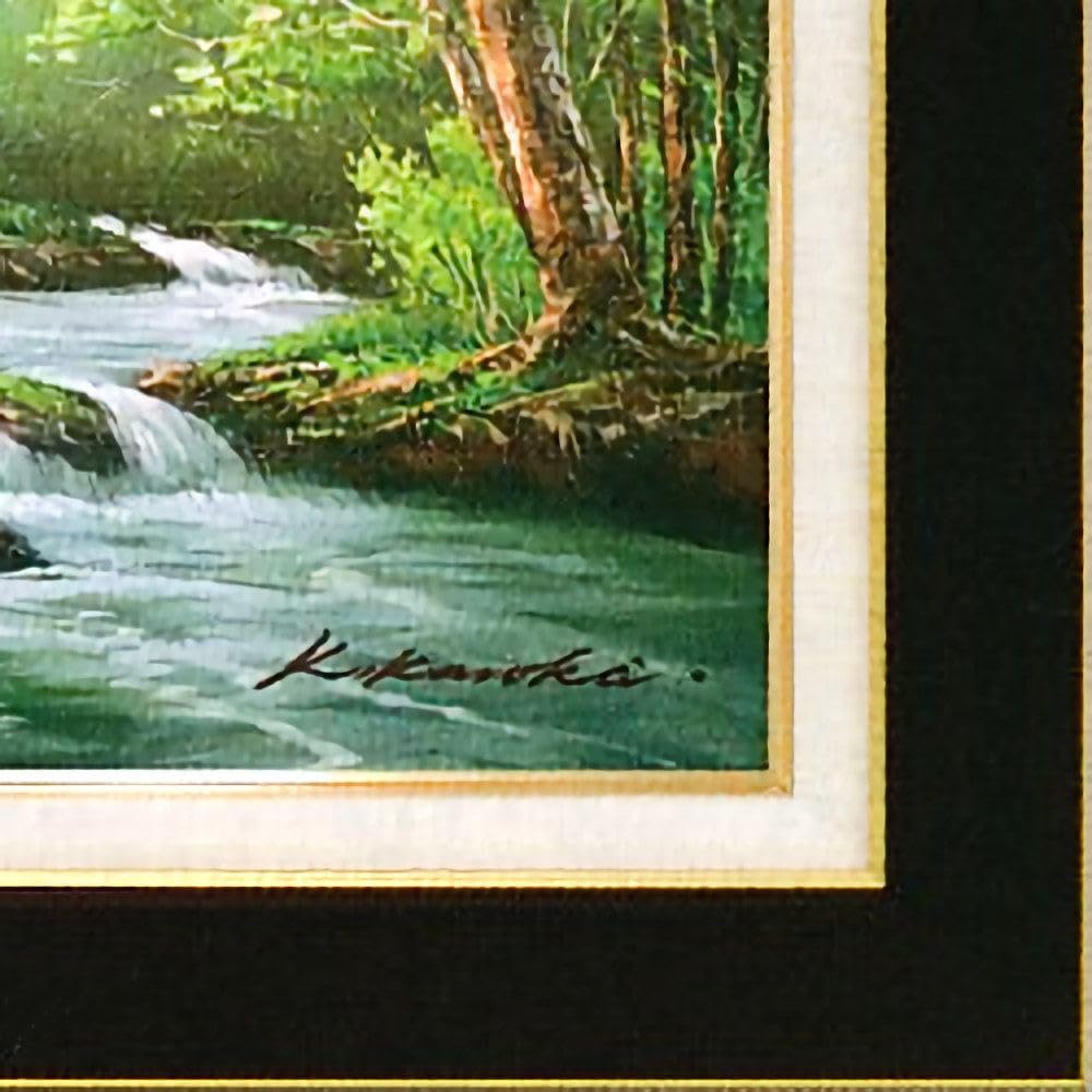 Amazon.co.jp: 黒木啓 奥入瀬1 F6号 受注制作 油彩画 油絵 風景画