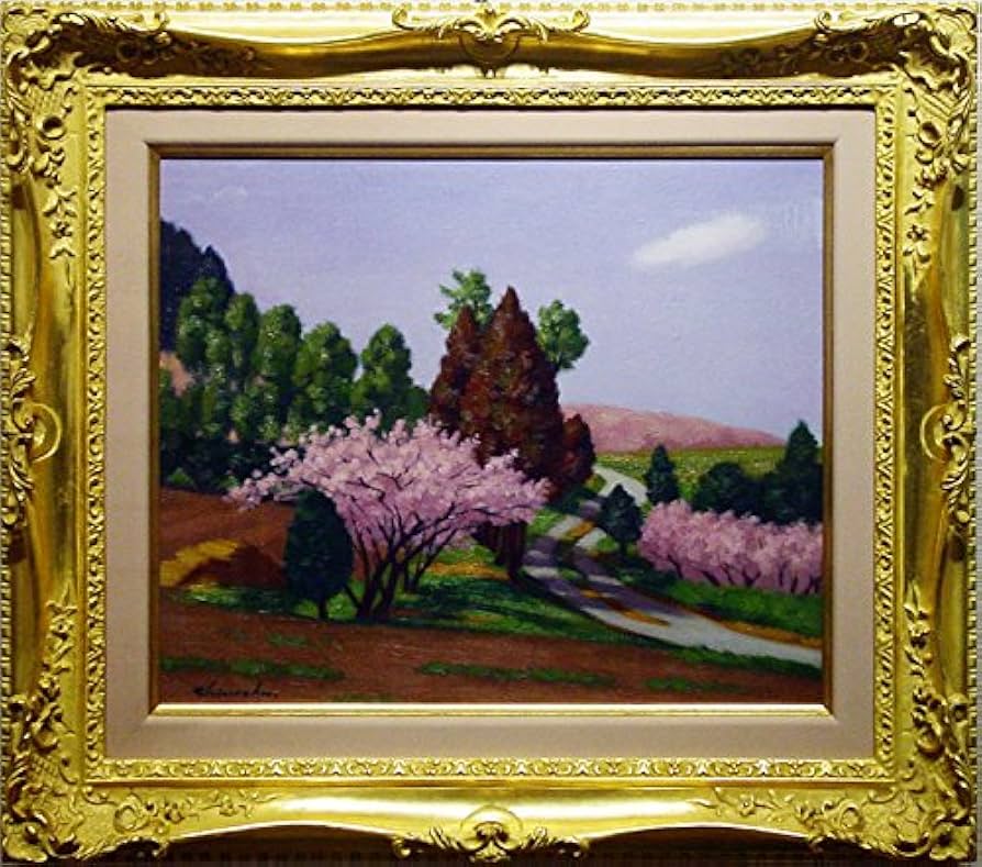 Amazon.co.jp: 佐藤辰作 『梅花咲く頃』 油絵 F8（8号） : ホーム