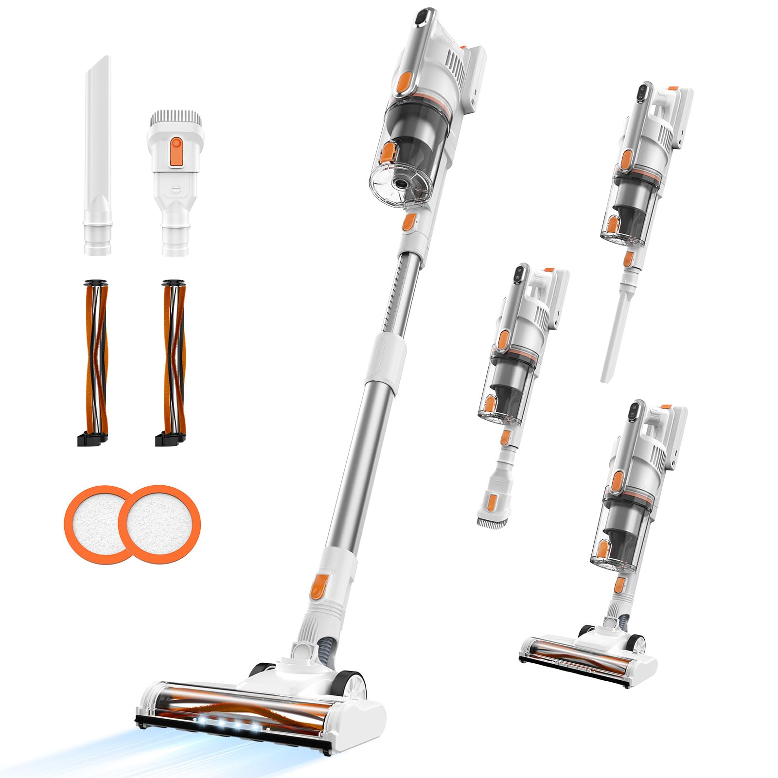 Amazon | 掃除機 コードレス 【新登場!自立式&サイクロン&42000pa強力