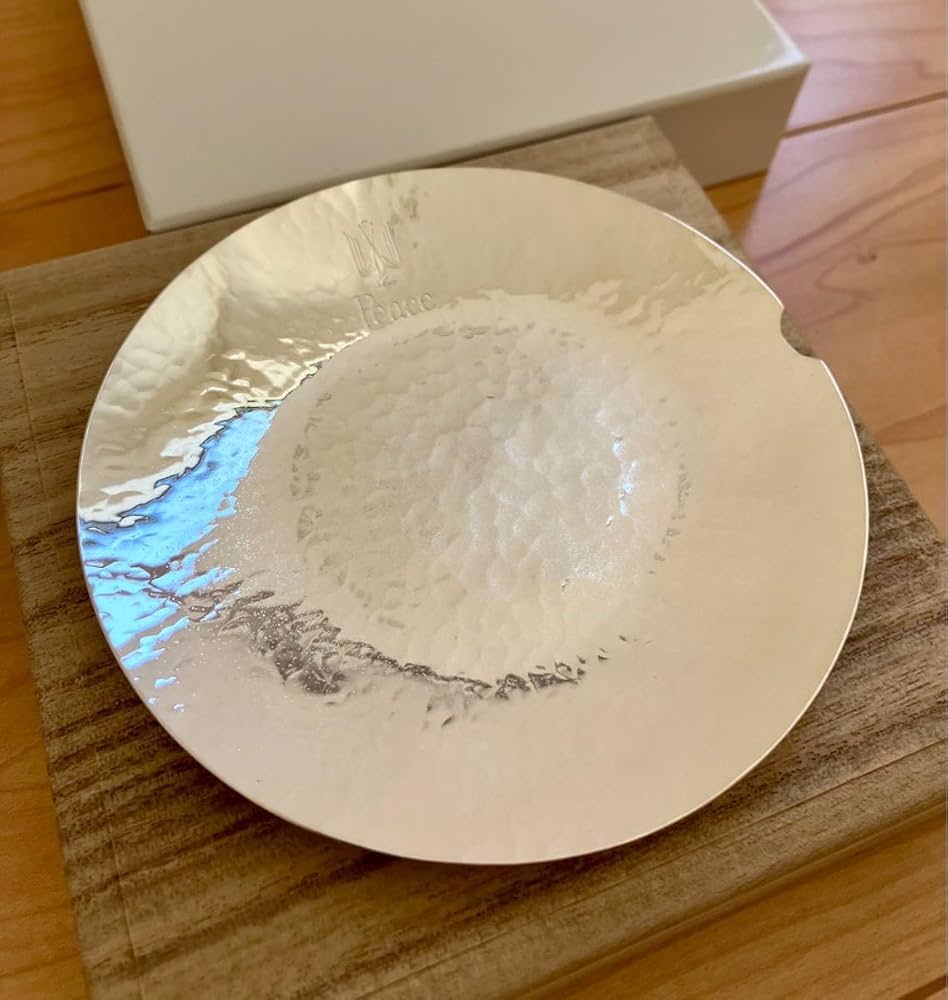 Amazon.co.jp: PEACE 純銀製 灰皿 ピース JT 懸賞品 上川宗照作 木