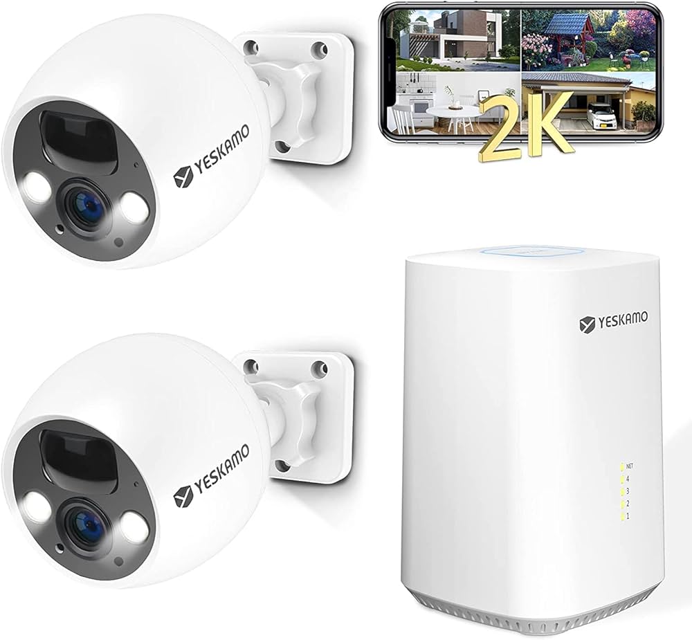 Amazon.co.jp: 【300万画素・完全無線】 YESKAMO 防犯カメラ 屋外