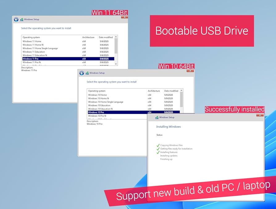 Amazon.co.jp: 64GB - Windows 11/10用の起動可能なUSBドライバー3.2