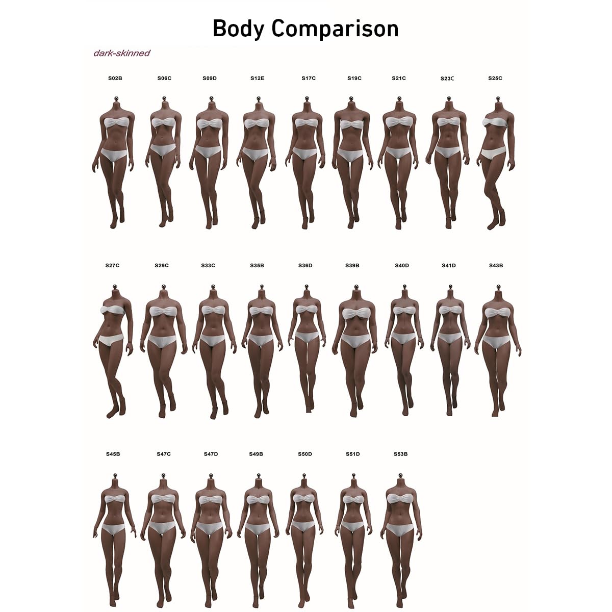 Amazon | HiPlay TBLeague S09C ラージバスト サンタン肌 一体足 1/6