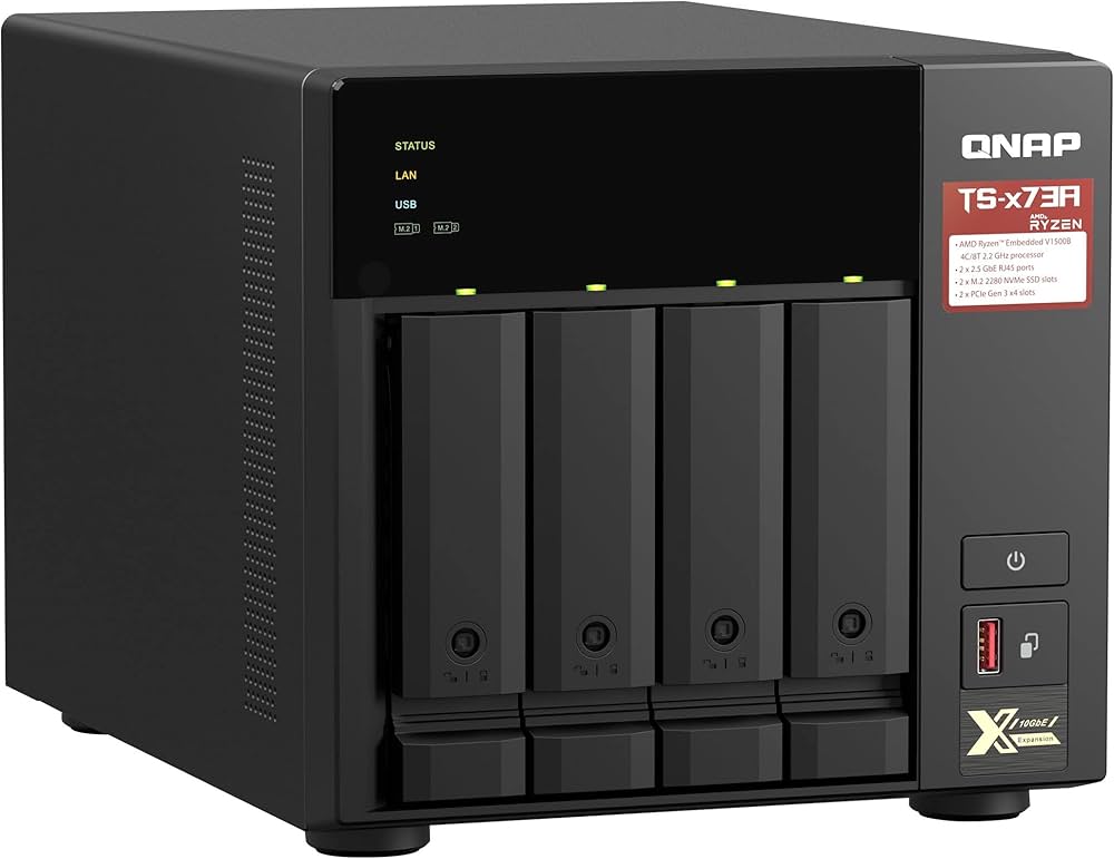 Amazon.co.jp: QNAP NAS [TS-473A 単体 メモリー 8GB] : パソコン