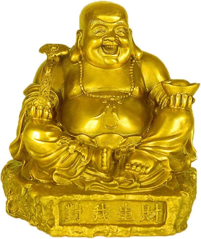 Amazon.co.jp: 仏像 布袋様 置物 高さ14cm 銅製 七福神の置物 布袋 様