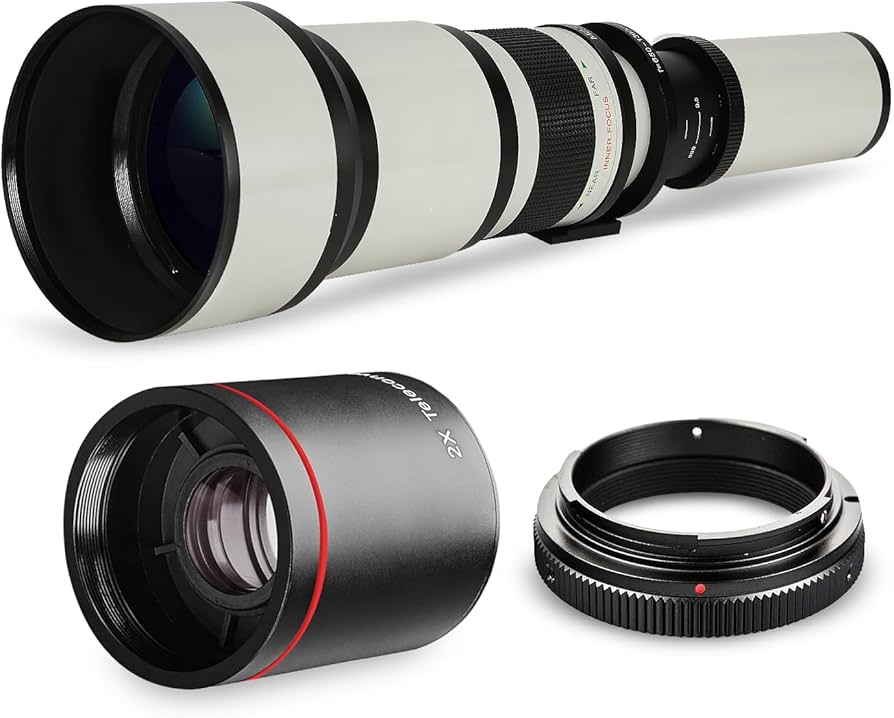 Amazon.com : High-Power 650-2600mm f/8 Manual Telephoto Lens for