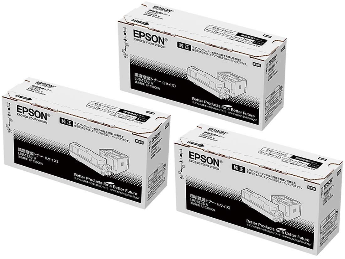 Amazon.co.jp: EPSON LPB4T26V 環境推進トナー 純正品 Lサイズ 3本