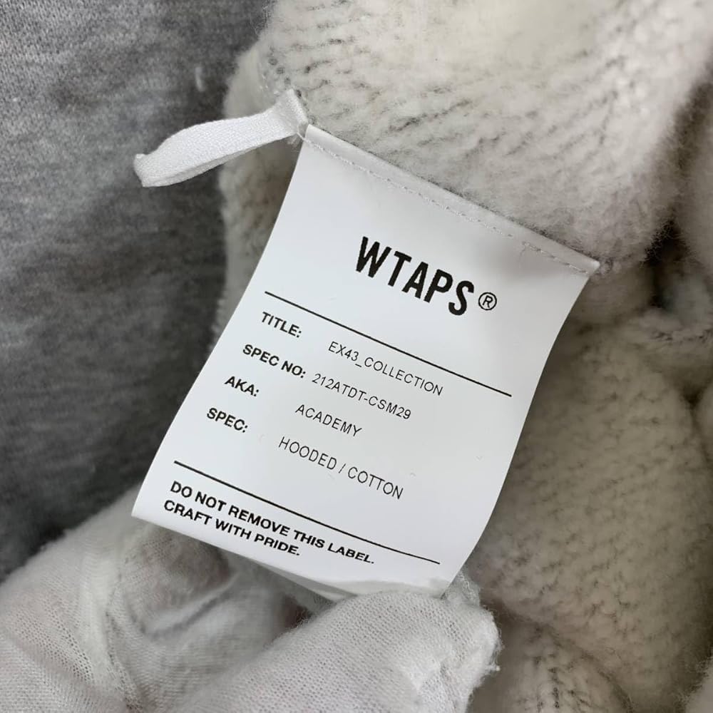 Amazon.co.jp: 21AW WTAPS academy HOODED DSPLN アッシュ グレー M