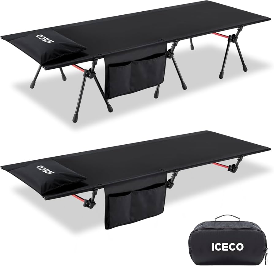 Amazon.co.jp: ワイドコット ICECO コット キャンプ 簡易ベッド「2WAY