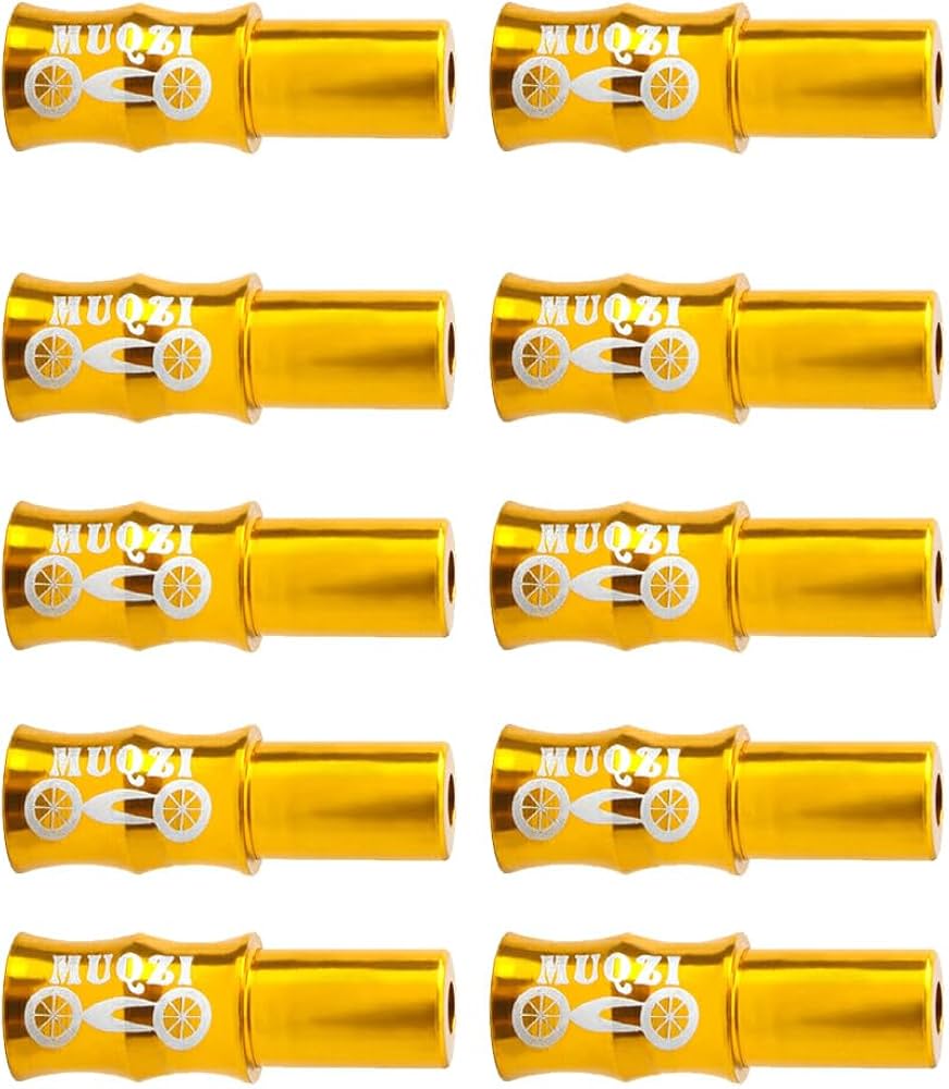 ノーブランド 10個 アルミ ブレーキインナーワイヤーキャップ シルバー