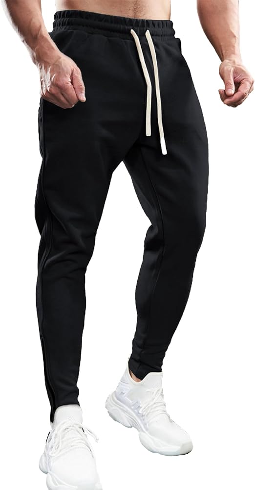 Amazon.com: Fioboc Jogger Pants Men Weekend Performance Zip Ankle